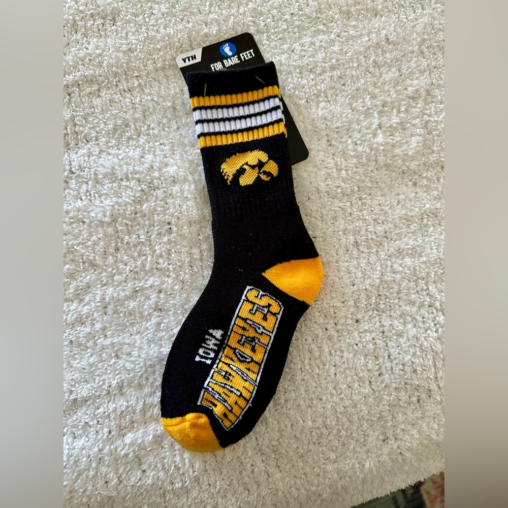 Youth Iowa Hawkeye Socks